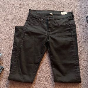 Rag and bone shiny black pants